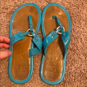 Blue roxy sandals
